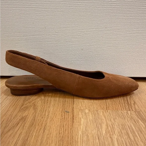 Vince Camel Gracy Suede Square Toe Sling Back Shoes Size 7.5 - Picture 2 of 9